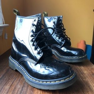 Black patent leather Dr. Martens